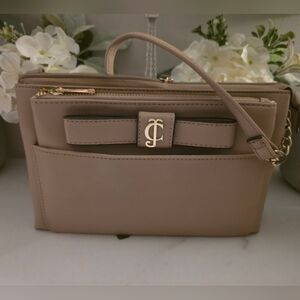Juicy Couture Taupe Crossbody Bag with Bow Detail